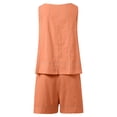 thumbnail image 6 of Curuila Two Piece Sets For Women Shorts Suit Solid Color Crew Neck Sleeveless Tank Top Breathable Outfit Set Rd1 Size L, 6 of 6
