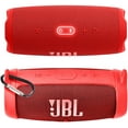 thumbnail image 4 of Silicone Case Cover for JBL Charge 5 Waterproof Portable Bluetooth Speaker with Shoulder Strap and Carabiner - Red, 4 of 7