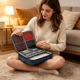 thumbnail image 4 of ZZkhGO Multi-Layer Document Organizer Bag, Large Capacity Waterproof File Storage Case with Password Lock, Secure A4 Portfolio for Certificates Passports Travel Office, Navy, 4 of 6