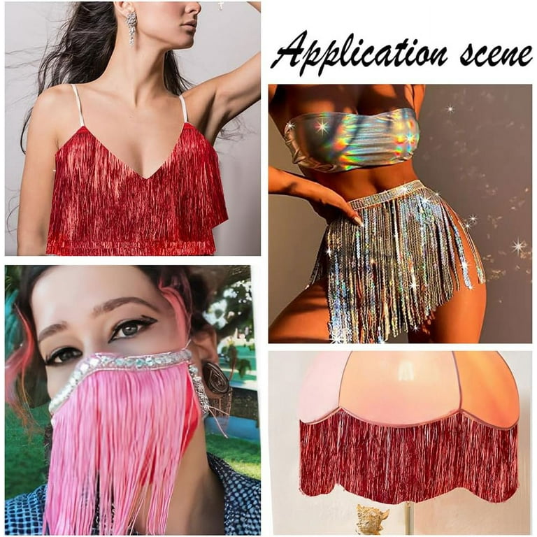 VIXDA 10 Yards/lot Kant Fringe Kwastje Polyester Kant Trim Lint Diy Gordijn Latijnse Jurk Stage Kledingstuk 15cm/20cm/30cm Breed