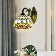 thumbnail image 3 of Fetcoi, Wall Sconce Stained Glass Shade Wall Lamp Indoor Lighting Fixture Stained Glass Vintage Antique Light Classic Style, 3 of 9