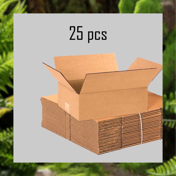 Brown Corrugated Cardboard Shipping Boxes, 12"L x 10"W x 4"H, 25/50 Pack (12x10x4 in（25 pcs）)