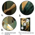 thumbnail image 3 of Designart "Stunning Green and Gold Elegance of Woman in Emerald III" Fashion Canvas Wall Art - Glam Green Woman Hallway Wall Art Decor, 3 of 6