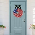 thumbnail image 5 of HongHeng Clearance Under $2.00 Independence Day Flag Wreath Patriotic Red White and Blue Decorative Wreath for 4th of July, 5 of 5