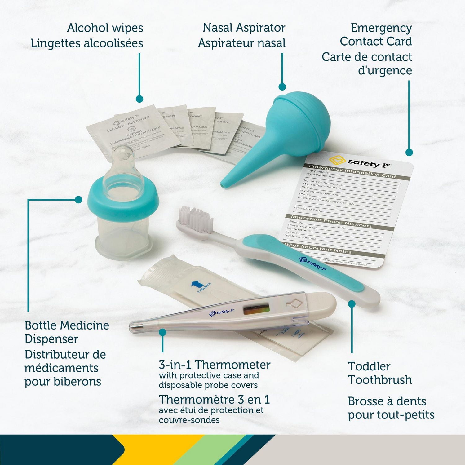 Safety 1st Deluxe Healthcare & Grooming Kit - Arctic Blue, Infant Health & Grooming