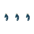thumbnail image 1 of Decodeary Resin Key Hook Durable And Functional Addition To Home Resin Elephant Head Animal Wall Mounted Hook Animal Head Key Hook Retro blue (horse) 3Set, 1 of 6