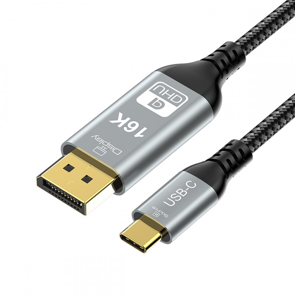 JSER 16K 8K USB4 USB5.0 Type C USB-C Source to DisplayPort DP Displays Male HDTV Cable for Laptop Monitor 2.0m