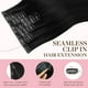 thumbnail image 3 of Extensiones de cabello con clip, cabello humano real, extensiones de cabello humano Remy con clip para mujeres, cabell, 3 of 5