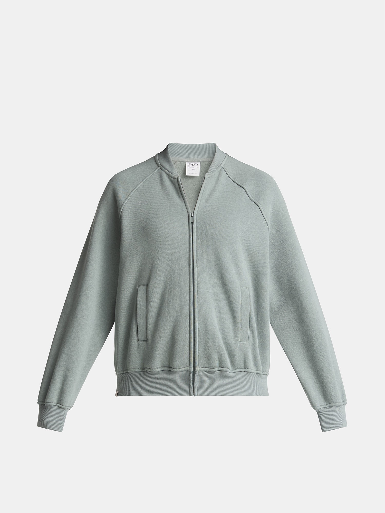 Athletic Works Women's Zip Front Fleece Bomber Jacket, Sizes XS-XXXL