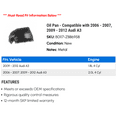thumbnail image 2 of Pan - Compatible with 2006 - 2007, 2009 - 2012 Audi A3 2010 2011, 2 of 2