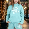 thumbnail image 2 of lnmuld Winter Outfits 2 Piece Children CuHK Long Sleeve City Place Name Hoodie and Pants Outfit Set for Girls Solid Color Size:10-11 Years, 2 of 4