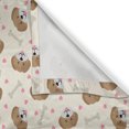 thumbnail image 6 of Ambesonne Dog Print Valance & Curtain, Bones Hearts Animal Faces, 55"x24", Dark Mustard and Pale Pink, 6 of 7
