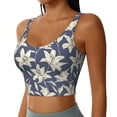 thumbnail image 2 of Balery Lilies Flowers Sujetadores deportivos con espalda cruzada para mujer, acolchados, sin costuras, de alto impacto, ideales para yoga, gimnasio, entrenamiento y fitness.-XX-Large, 2 of 8