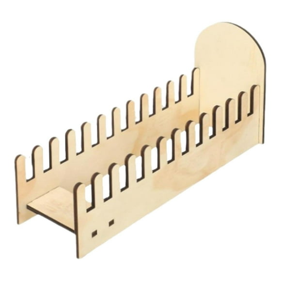 Soporte de Exhibición de Tarjetas de Madera, Tarjetero de Escritorio, Soporte de Exhibición de Tarjetas, 12 Ranuras, Organizador de Fotos para Mesa de