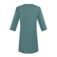 thumbnail image 7 of DENGDENG Women's Tunics Plus Size Summer 3/4 Sleeve V Neck Long Shirts for Leggings Casual Tees Holiday Comfy Blouses Turquoise S, 7 of 7