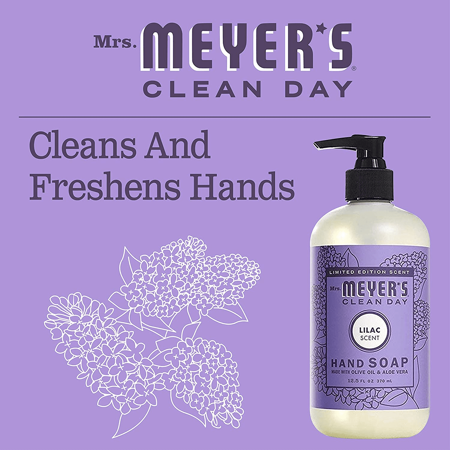 Mrs. Meyer's Liquid Hand Soap Lilac, 12.5 OZ (6 Pack)
