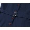 thumbnail image 5 of WCMZJ Women Vintage 1940s Dress Retro 40s 50s Button Down Business Work A Line Cocktail Dresses Short Sleeve Formal Dress Navy XL, 5 of 8