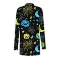 thumbnail image 4 of Enjoytime Womens Lightweight Cardigan Halloween Print Long Sleeve V-Neck Open Front Cardigans Fall Fashion Medium Length Coat, 4 of 6