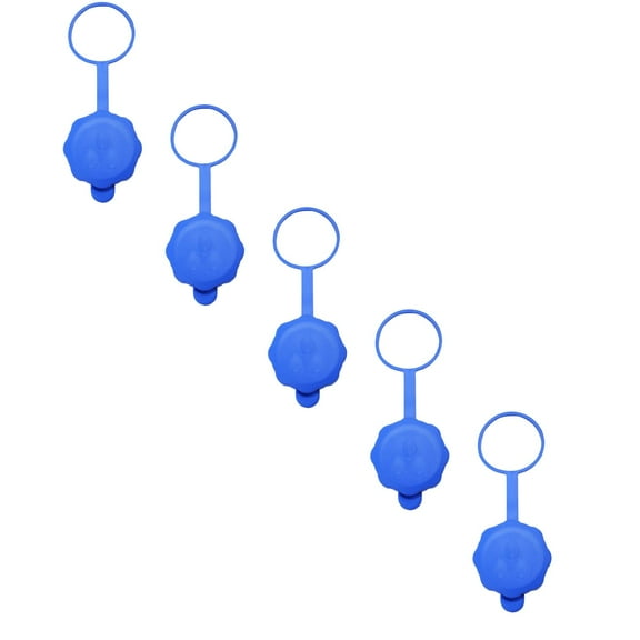 5 Gallon Water Jug Cap Reusable, Food Grade Silicone Replacement Gallon Caps for 43mm Standard/Screw/ Tops Water Bottle and Water Dispensers, Non-Spill Lids for Anti-Splash, Leak Free (5PCS)