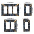 thumbnail image 2 of Yayeee Rocker Switch Wall Plate 2-Gang 4.7"x4.6" Home Decorative Outlet Cover, Elegant Geometric Pattern, 2 of 6
