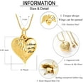 thumbnail image 2 of Wing Cremation Jewelry Necklace for Ashes Heart Memorial Lockets for Ashes Stainless Steel Keepsake Urn Ashes Pendants, 2 of 9