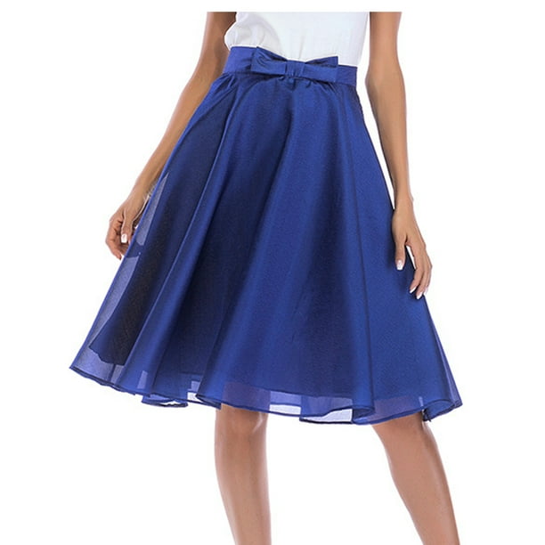 Knee length skirts hot sale pleated
