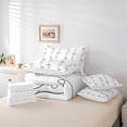 thumbnail image 5 of Manfei Kawaii Bow Bedding Comforter Set 7-Piece,Princess Bowknot Queen Bedding Sets,Black White Queen Sheet Sets,Ultra Soft Room Decorative Reversible, 5 of 7
