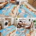thumbnail image 5 of 3'x5' Area Rugs, Nautical Coastal Indoor Outdoor Area Rug for Living Room Bedroom, Summer Beach Shell Conch Starfish Blue Washable Bathroom Rugs Kitchen Floor Carpet Mats Home Decor Aesthetic, 5 of 8