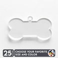 thumbnail image 1 of 25 Units Acrylic Christmas Ornaments Blanks Dog Bone SOTO 1/8" Thick - Clear or Solid Color - (Size 4") Made in USA, 1 of 5