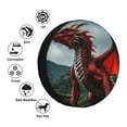 thumbnail image 4 of Logiee Majestic Red Dragon Print Spare Tire Cover, Universal Wheel Protectors,Waterproof Dust-Proof UV Sun Wheel Tire Cover,Fit for SUV, RV, Travel Trailer, Truck-16 inch, 4 of 6