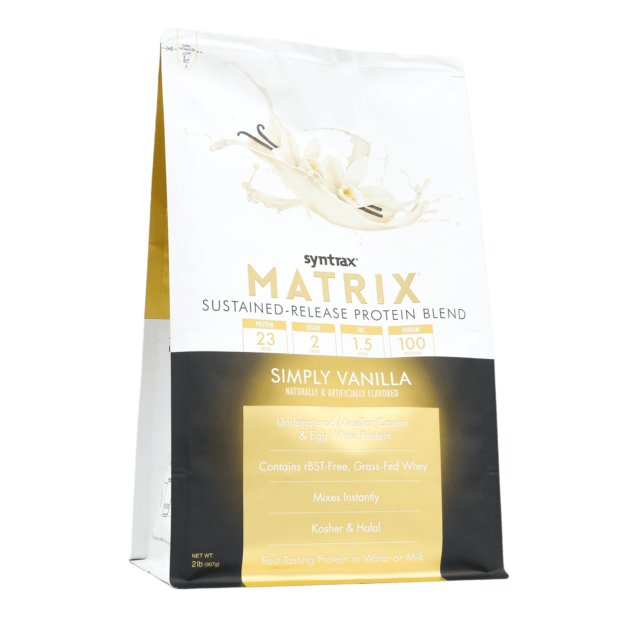 Syntrax Matrix Simply Vanilla Sustained‑Release Protein Powder Blend 2 lb