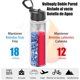 thumbnail image 3 of Volhoply - Botellas de agua aisladas con popote a granel, paquete de 8, no adecuadas para sublimación, botella deportiva de acero inoxidable de 22 onzas con tapa de asa, tazas de agua de viaje de, 3 of 7