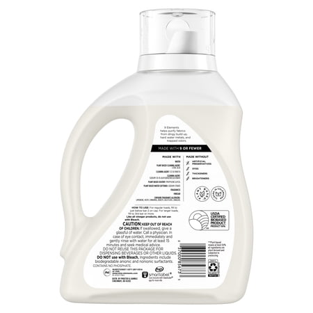 9 Elements Vinegar Powered Liquid Laundry Detergent, Citrus Scent, 65 fl oz, 35 Loads