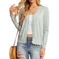 thumbnail image 2 of EASYBRA Women V Neck Button Down Cardigan Long Sleeve Ribbed Knit Slim Fit Sweater, 2 of 6