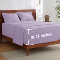 thumbnail image 1 of Juego de Sábanas Bedsure King con Bolsillo Profundo Morado Claro, 1 of 8