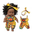 thumbnail image 3 of Tarmeek Baby Doll Toys for Girls Age 3 4 5 6 7 Years Old,8Inch Black African Black Baby Cute Curly Black Baby Dolls Toy Birthday Gifts for Kids, 3 of 9