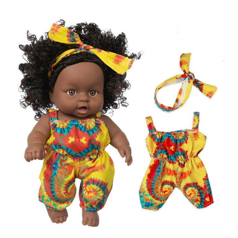 Toys 50% Off Clearance!Tarmeek Baby Doll Toys for Girls Age 3 4 5 6 7 Years  Old,8Inch Black African Black Baby Cute Curly Black Baby Dolls Toy Birthday  Gifts for Kids 