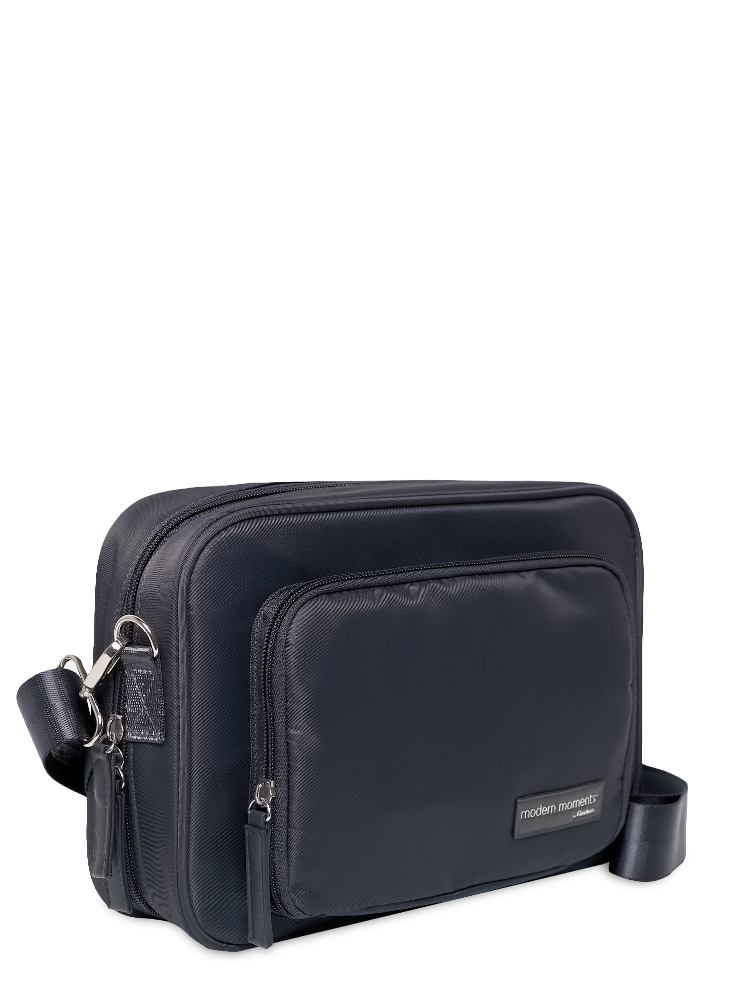 Modern Moments by Gerber Baby Unisex Crossbody Diaper Bag, Dark Gray