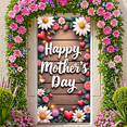 thumbnail image 2 of Floral Design Happy Mother's Day Banner Decorative Flowers Heart Icons for Mother Celebration Family Gathering Spring Decor, 2 of 9