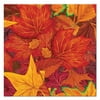 Beistle Club Pack of 192 Majestic Red and Gold Fall Leaf Thanksgiving Party Luncheon Napkins