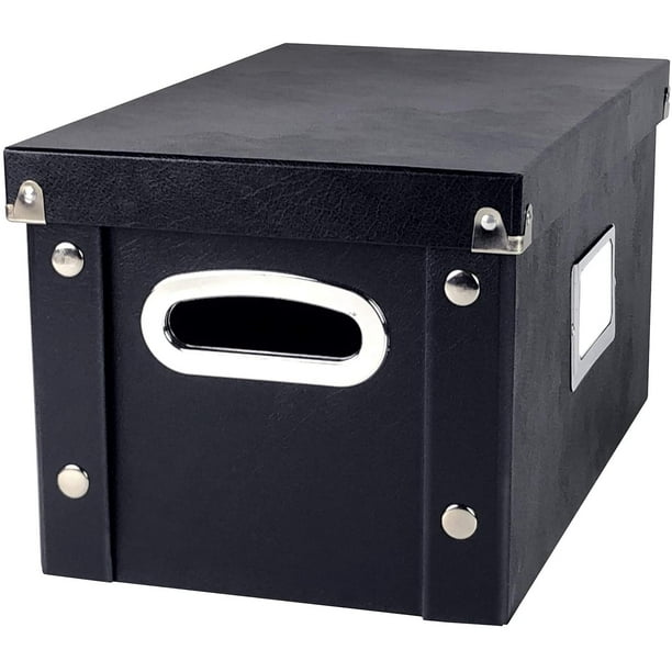 Vinyl 45 Record Box, Black
