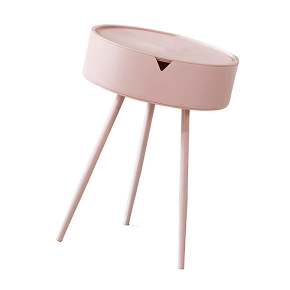 Mesa auxiliar redonda, mesa auxiliar pequeña, suave, decorativa, escritorio de café, sofá, escritorio para sala de estar, espacio pequeño, decoración Rosa