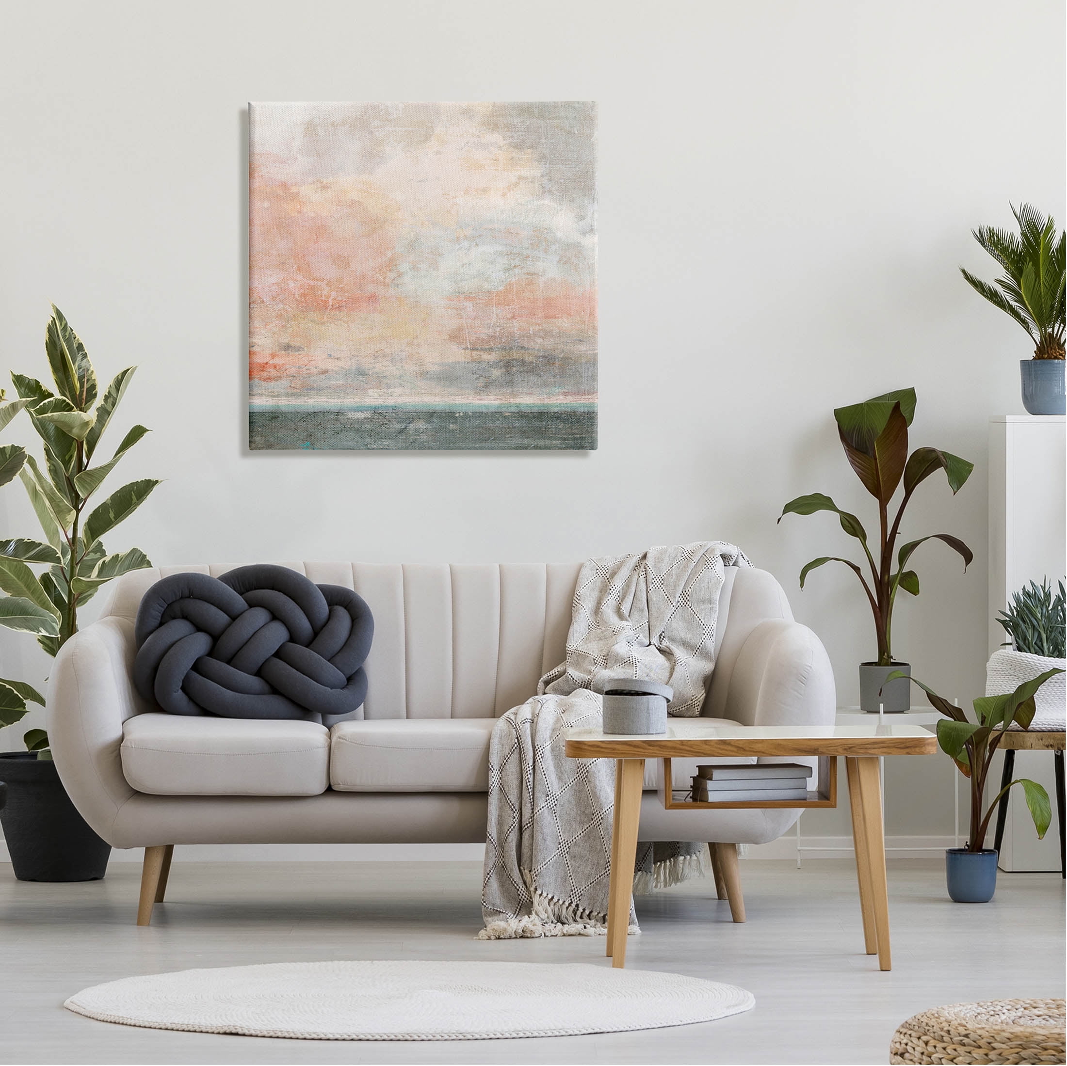 Stupell Industries Layered Modern Landscape Painting Gallery Wrapped Canvas Print Wall Art, Design by Suzanne Nicoll