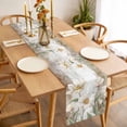 thumbnail image 3 of Brown Botanical Table Runner - 90 Inch Long, Kitchen Dining Table Runner Dresser Scarves, Spring Floral Retro Watercolor Farmhouse Decor for Coffee Tables Wedding Party Banquet, 3 of 8