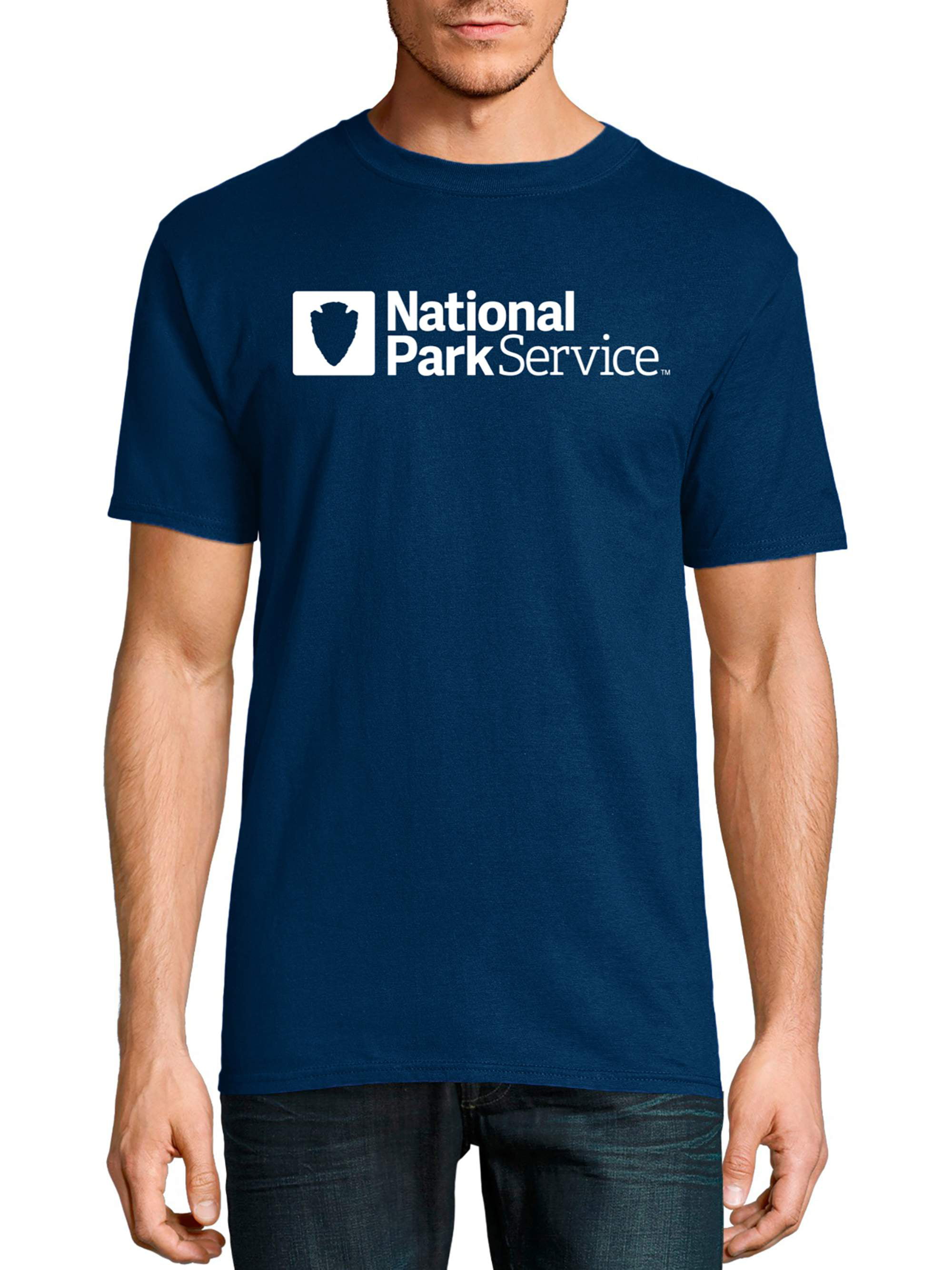 Hanes National Park Service Graphic Tee Shirt Navy Blue Men/'s Size Medium-3XL