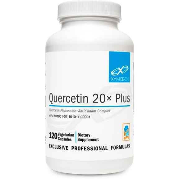XYMOGEN Quercetin Complex - Quercetin 20× Plus - Quercetin Supplements with Vitamin C, N-Acetyl-L-Cysteine and Nettles - Formulated for Respiratory Support - Vegan and Gluten-Free (120 Capsules)