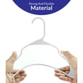thumbnail image 5 of Royale Linens 40 Pack White Plastic Hangers for Clothes - Heavy Duty Clothes Hanger for Everyday Use - Lightweight & Space Saving Notched Plastic Hangers, 5 of 9