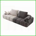 thumbnail image 2 of Modern 2-Seat Sofa with Thickened Suede Fabric, 86.6'' Large Size for Living Room, Beige & Grey Contrast Design, 2 of 12
