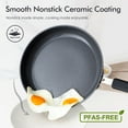thumbnail image 4 of SENSARTE 8 Inch Ceramic Frying Pan Skillet, Gray Nonstick Omelet Pan, Healthy Chef's Pan, Kitchen Egg Pan with Anti-Scald Handle, Induction Compatible, Dishwasher Safe, 4 of 10