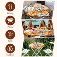 thumbnail image 7 of Burnt Orange Pumpkins Fall Round Tablecloth, Fitted Table Cover with Elastic for 36"-44" Round Tables, Thanksgiving Cat Sunflowers Vintage Table Cloth Outdoor Dinning Party Waterproof Tablecloths, 7 of 7